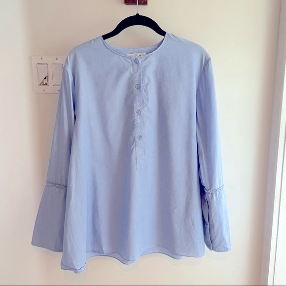 SOLD- XUZHI French Striped Blouse - Picture 1 of 7